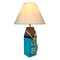 Coastal Blue Buoy Table Lamp 19.5" Nautical Beach Decor with Shade